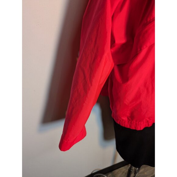 Vintage 1980s Red High-Neck Lightweight Winter Ski Jacket With Blue Zipper Pull - Picture 5 of 12